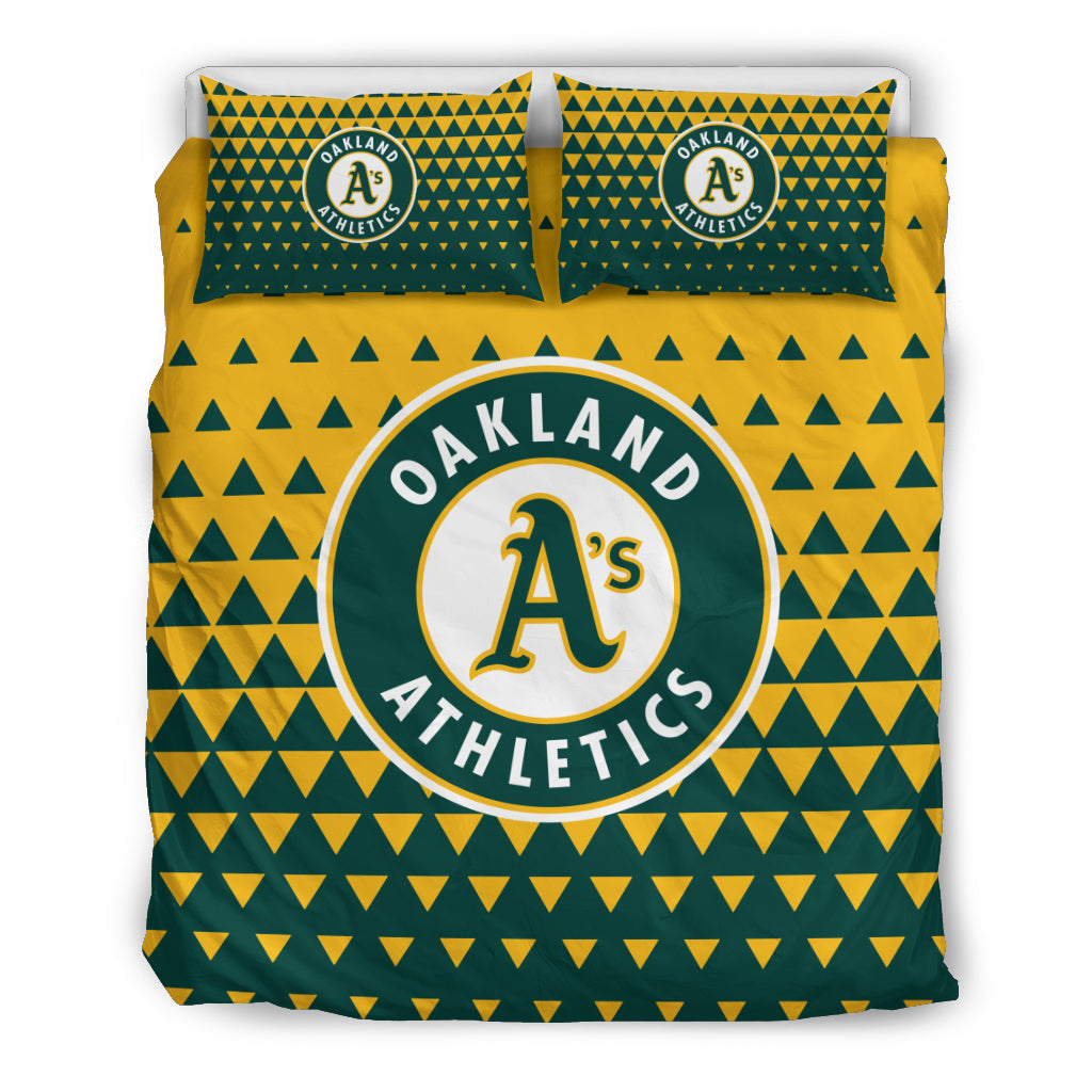 Full Of Fascinating Icon Pretty Logo Oakland Athletics Bedding Sets