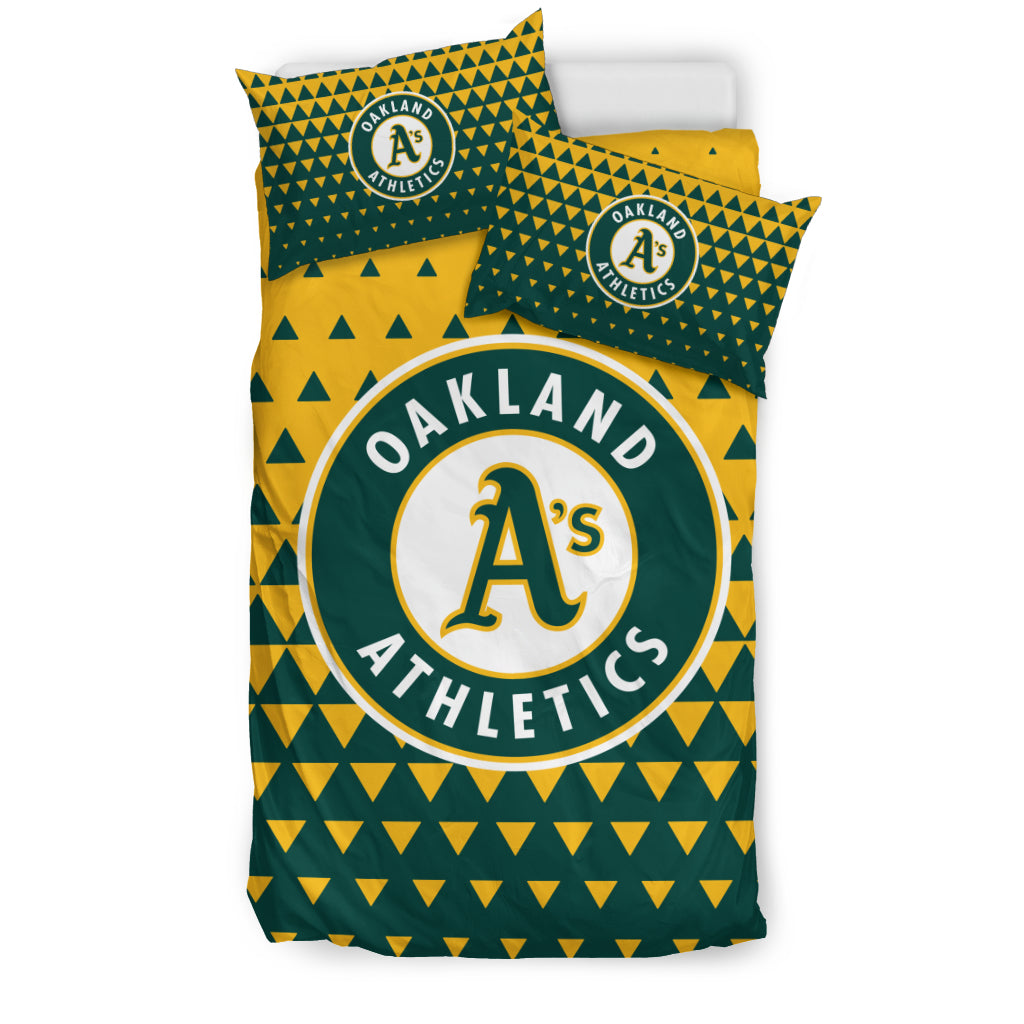 Full Of Fascinating Icon Pretty Logo Oakland Athletics Bedding Sets