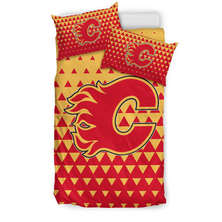 Full Of Fascinating Icon Pretty Logo Calgary Flames Bedding Sets