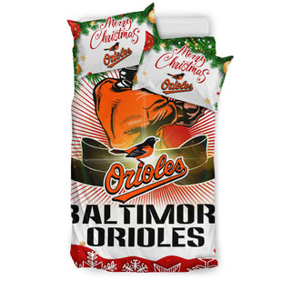 Funny Gift Shop Merry Christmas Baltimore Orioles Bedding Sets