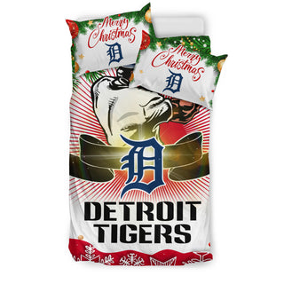 Funny Gift Shop Merry Christmas Detroit Tigers Bedding Sets