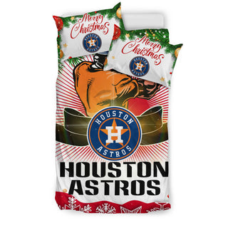 Funny Gift Shop Merry Christmas Houston Astros Bedding Sets