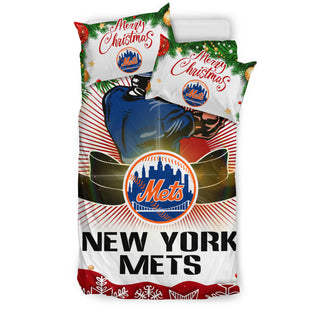 Funny Gift Shop Merry Christmas New York Mets Bedding Sets