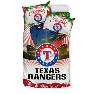 Funny Gift Shop Merry Christmas Texas Rangers Bedding Sets