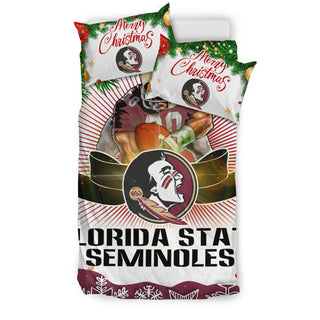 Funny Gift Shop Merry Christmas Florida State Seminoles Bedding Sets