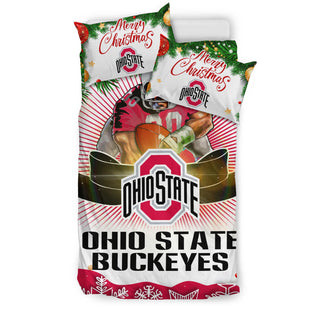 Funny Gift Shop Merry Christmas Ohio State Buckeyes Bedding Sets