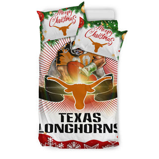 Funny Gift Shop Merry Christmas Texas Longhorns Bedding Sets