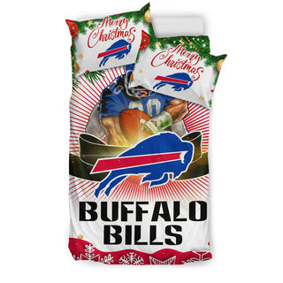 Funny Gift Shop Merry Christmas Buffalo Bills Bedding Sets