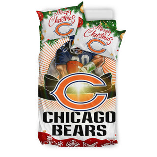 Funny Gift Shop Merry Christmas Chicago Bears Bedding Sets