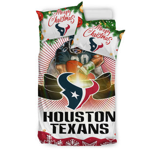 Funny Gift Shop Merry Christmas Houston Texans Bedding Sets