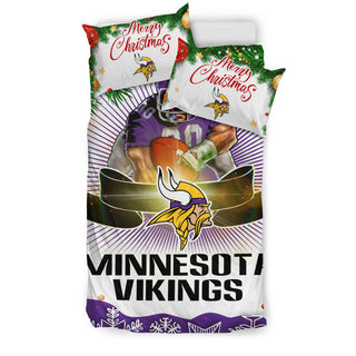 Funny Gift Shop Merry Christmas Minnesota Vikings Bedding Sets