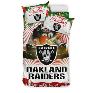 Funny Gift Shop Merry Christmas Oakland Raiders Bedding Sets