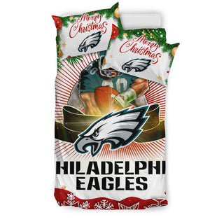 Funny Gift Shop Merry Christmas Philadelphia Eagles Bedding Sets