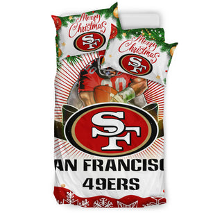 Funny Gift Shop Merry Christmas San Francisco 49ers Bedding Sets