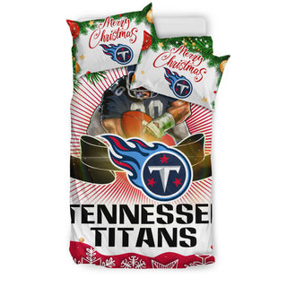 Funny Gift Shop Merry Christmas Tennessee Titans Bedding Sets