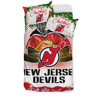 Funny Gift Shop Merry Christmas New Jersey Devils Bedding Sets