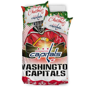 Funny Gift Shop Merry Christmas Washington Capitals Bedding Sets