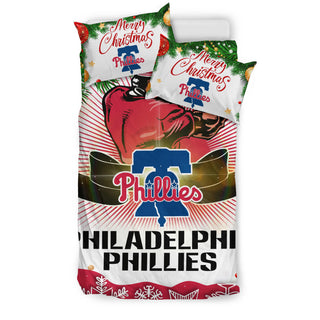 Funny Gift Shop Merry Christmas Philadelphia Phillies Bedding Sets