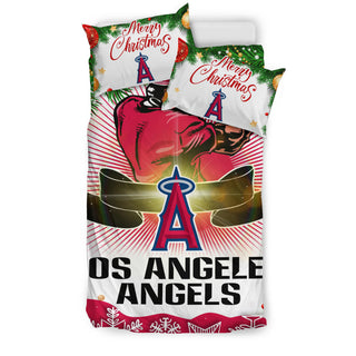 Funny Gift Shop Merry Christmas Los Angeles Angels Bedding Sets