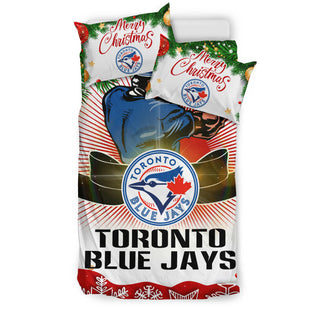 Funny Gift Shop Merry Christmas Toronto Blue Jays Bedding Sets