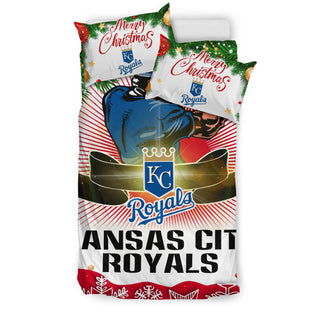 Funny Gift Shop Merry Christmas Kansas City Royals Bedding Sets