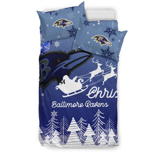 Merry Christmas Gift Baltimore Ravens Bedding Sets Pro Shop