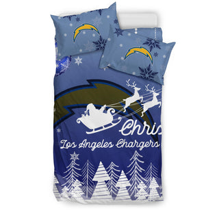 Merry Christmas Gift Los Angeles Chargers Bedding Sets Pro Shop