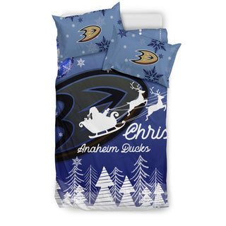 Merry Christmas Gift Anaheim Ducks Bedding Sets Pro Shop
