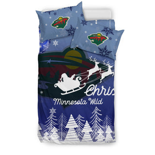 Merry Christmas Gift Minnesota Wild Bedding Sets Pro Shop