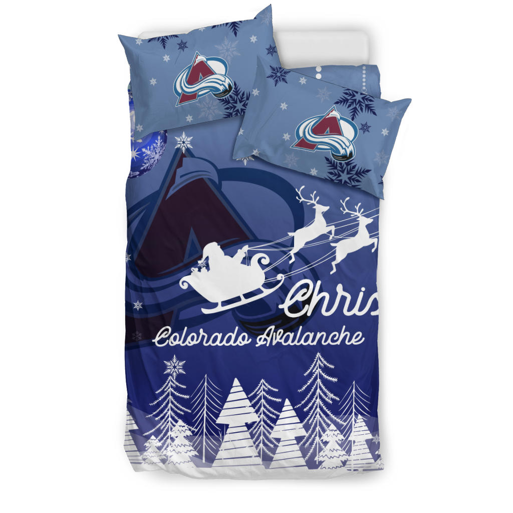 Funny Gift Shop Merry Christmas Colorado Avalanche Bedding Sets – Best  Funny Store