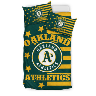 Star Mashup Column Oakland Athletics Bedding Sets