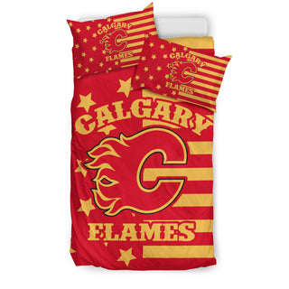 Star Mashup Column Calgary Flames Bedding Sets