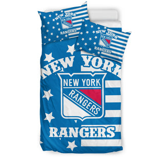 Star Mashup Column New York Rangers Bedding Sets
