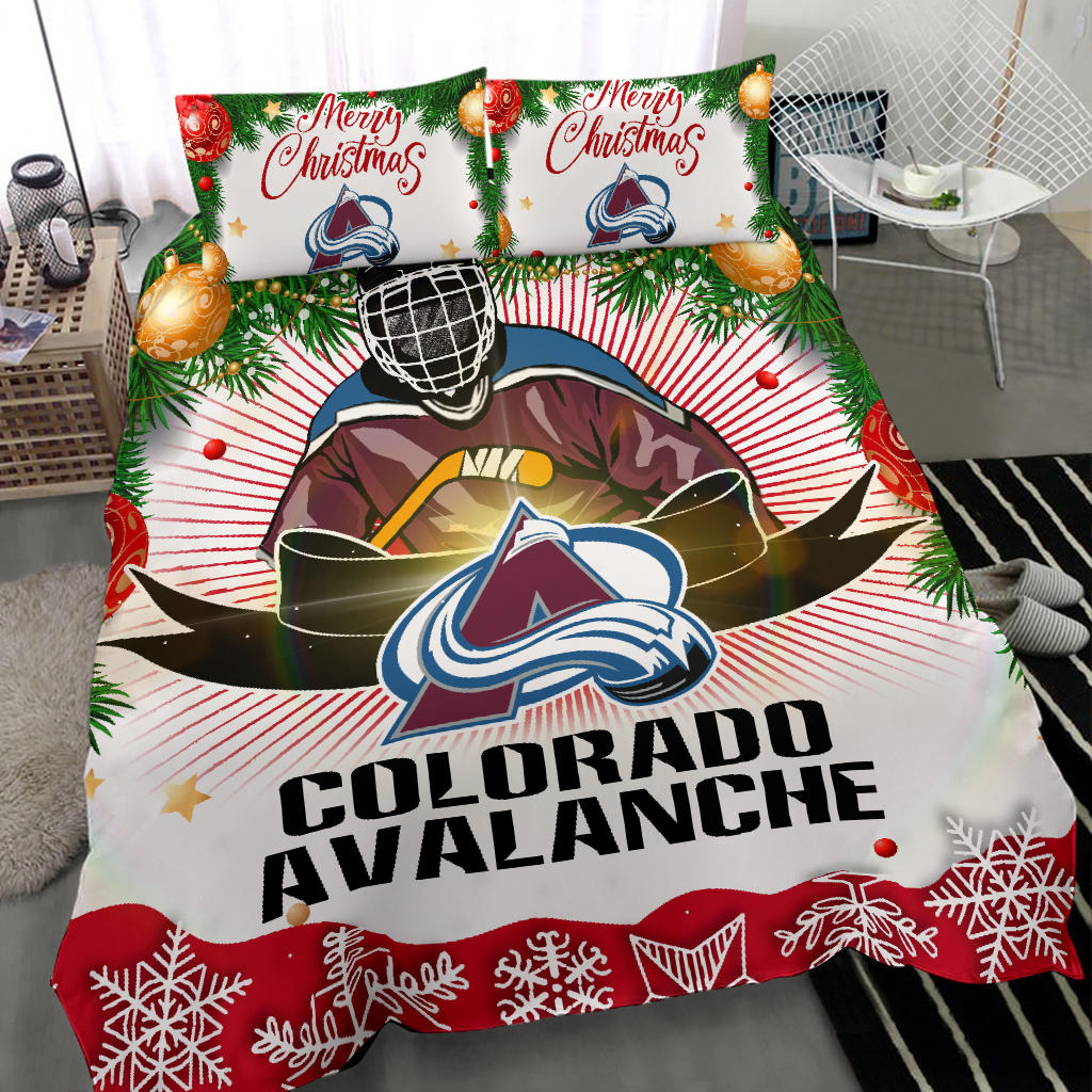 Funny Gift Shop Merry Christmas Colorado Avalanche Bedding Sets – Best  Funny Store