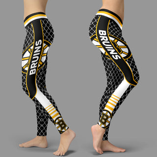 Single Small Line Circle Stylish Fashion Boston Bruins Leggings