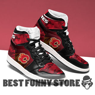 Camo Logo Calgary Flames Jordan Sneakers