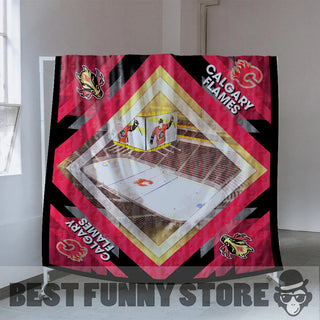 Pro Calgary Flames Stadium Quilt For Fan