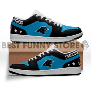 Gorgeous Simple Logo Carolina Panthers Low Jordan Shoes