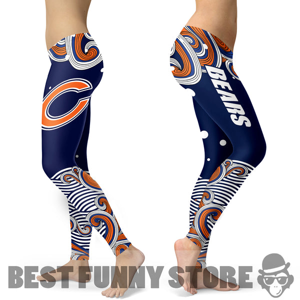 Colorful Summer With Wave Chicago Bears Leggings – Best Funny Store
