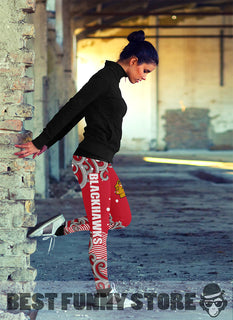 Colorful Summer With Wave Chicago Blackhawks Leggings
