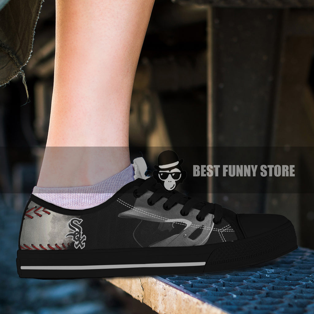 Artistic Scratch Of Chicago White Sox Low Top Shoes