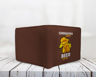 Chihuahua Daddy Beer Lover Men's Wallets