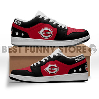 Gorgeous Simple Logo Cincinnati Reds Low Jordan Shoes