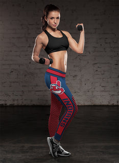 Fashion Gorgeous Fitting Fabulous Cleveland Indians Leggings