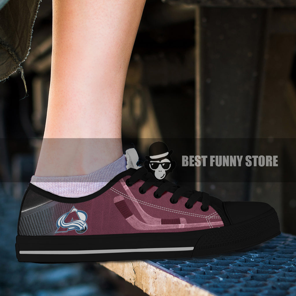 Artistic Scratch Of Colorado Avalanche Low Top Shoes