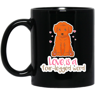 Poodle - Love Is A Four-legged Word Mugs
