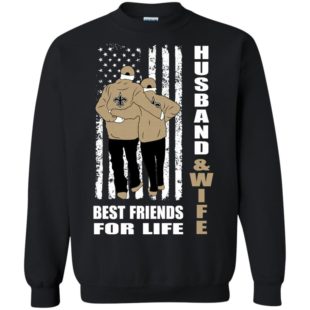 Husband And Wife Best Friends For Life New Orleans Saints T Shirt - Best Funny Store