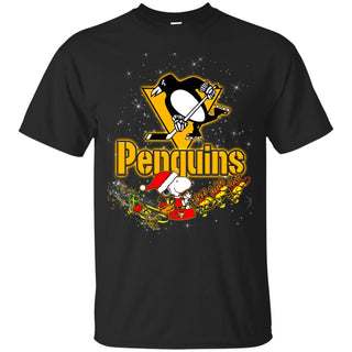 Snoopy Christmas Pittsburgh Penguins T Shirts