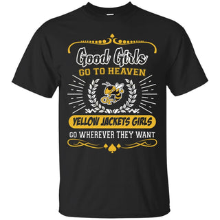 Good Girls Go To Heaven Georgia Tech Yellow Jackets Girls T Shirts