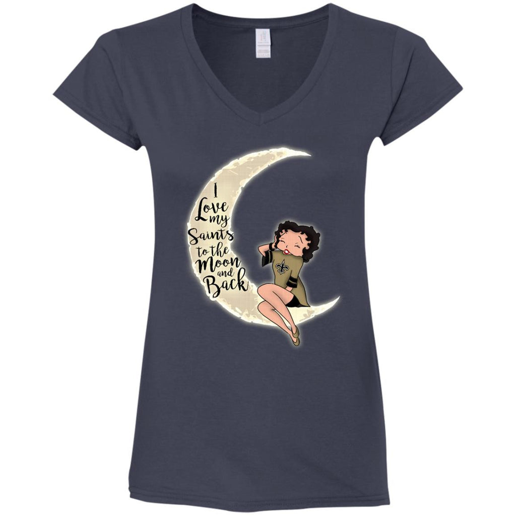 BB I Love My New Orleans Saints To The Moon And Back T Shirt - Best Funny Store